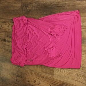Majorelle Fuchsia Pink Off the Shoulder Bodycon Midi Y2K Dress NNN